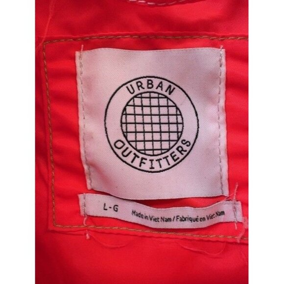 Urban Outfitters Orange Cropped Jacket With Drawstring Waist & Button Front - Picture 3 of 3